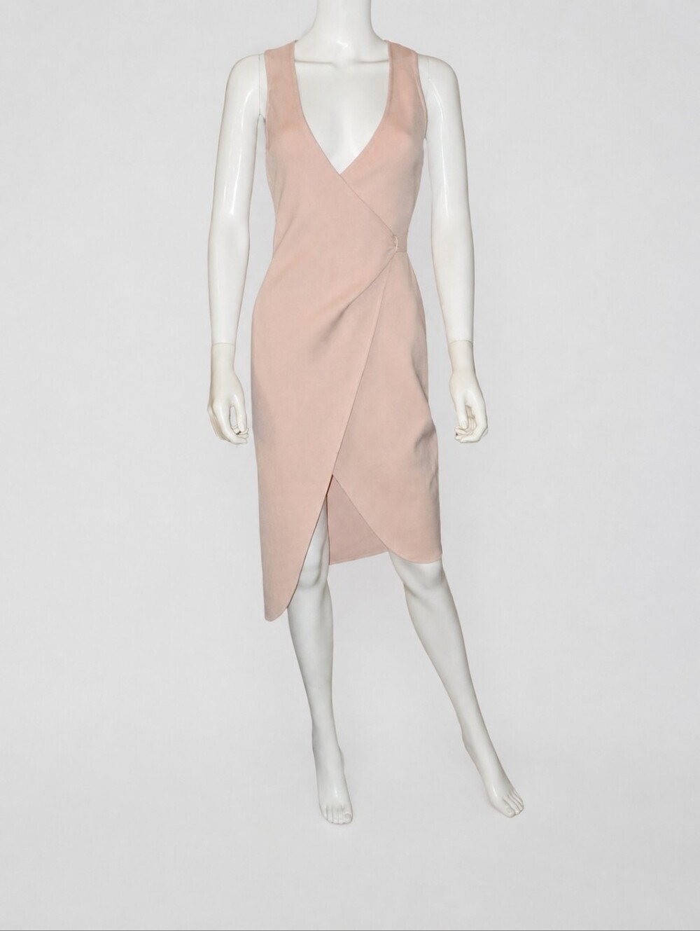 BEC & BRIDGE | Desert of Paradise Dusty Pink Midi Wrap Dress in Size 2
